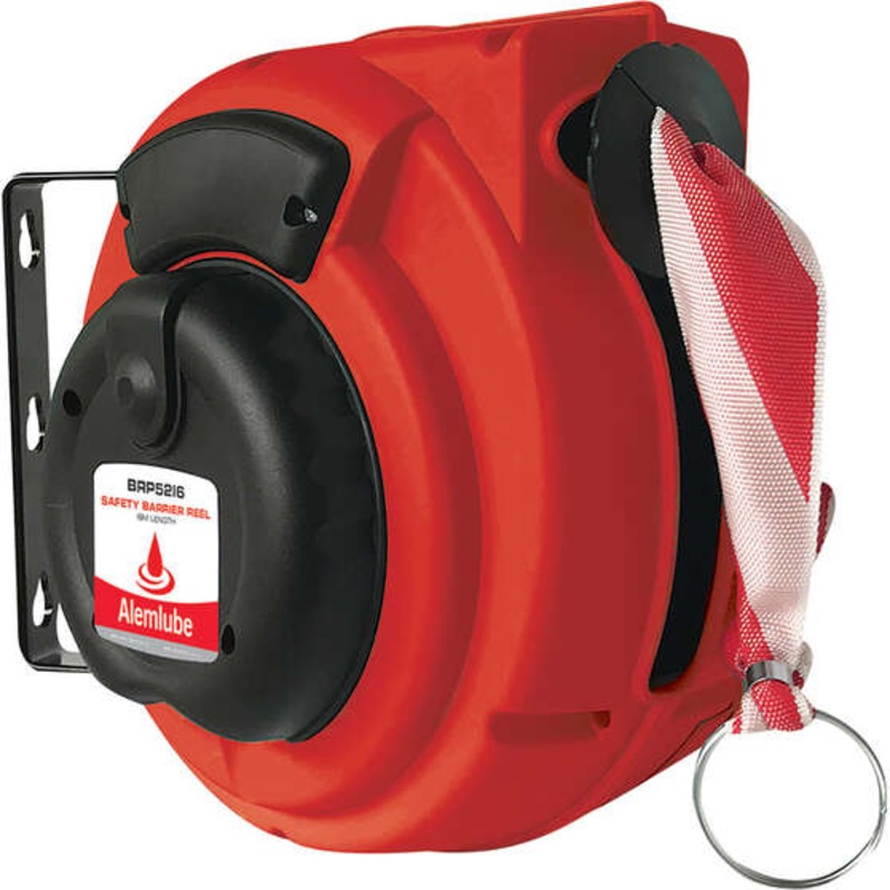 Alemlube Caution Safety Barrier Retractable Reel BRP5216
