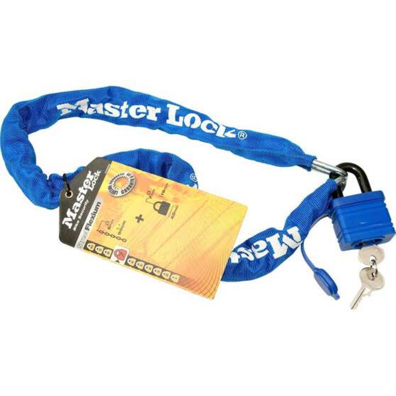 Master Lock Street Flexium Chain and Padlock – 40mm, 6mm x 90cm