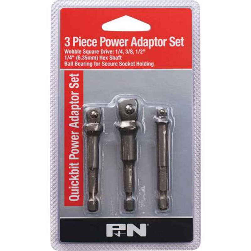 P&N Workshop Quickbit Power Adaptor Set 3 Piece