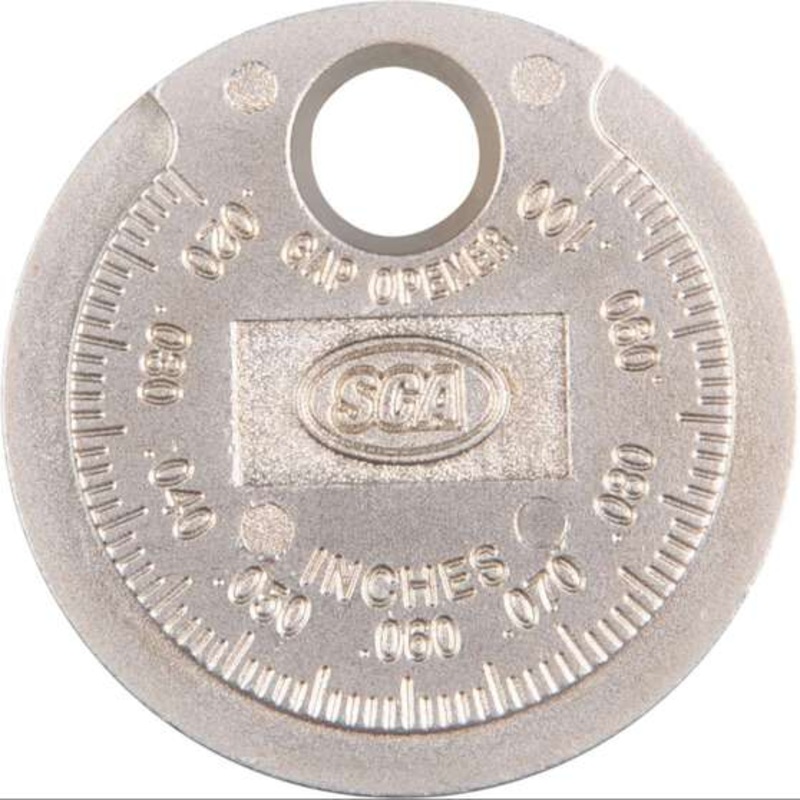 SCA Spark Plug Gap Gauge Coin