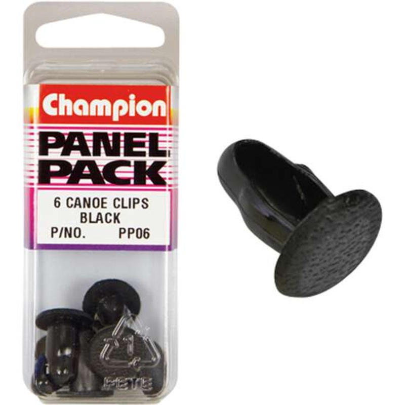 Champion Canoe Clips – PP06, Black, Panel Pack