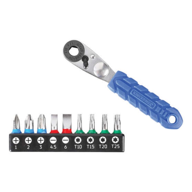 Kincrome 10 Piece Mini Ratchet and Bit Set