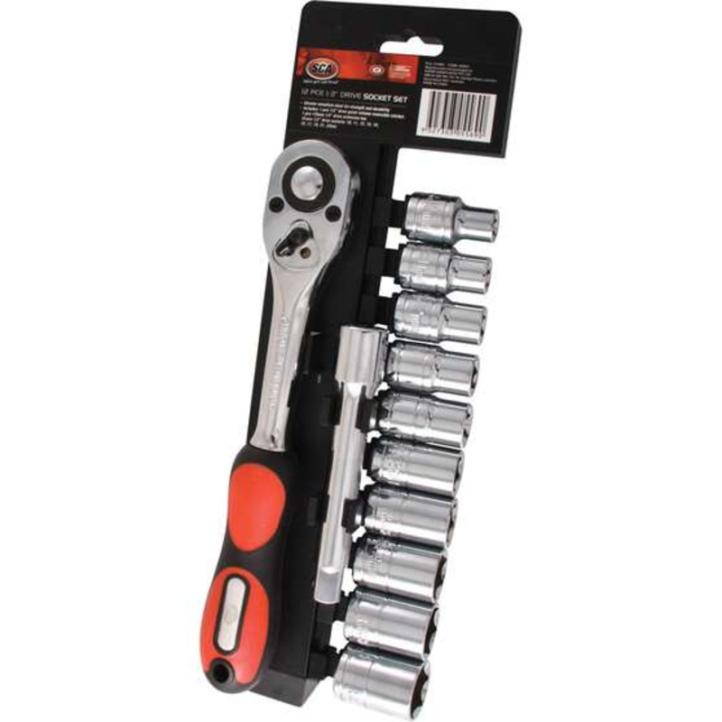 SCA Socket Set 1/2″ Drive Metric 12 Piece