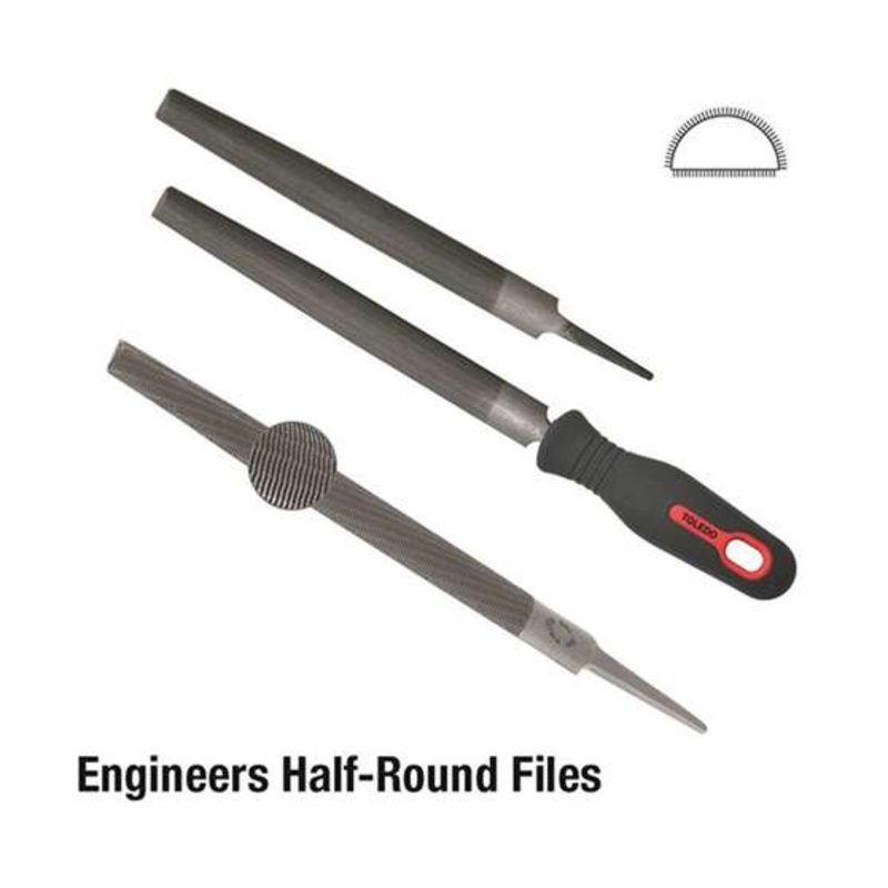 Toledo File Half Round Smooth – 250mm – 10HR03BU
