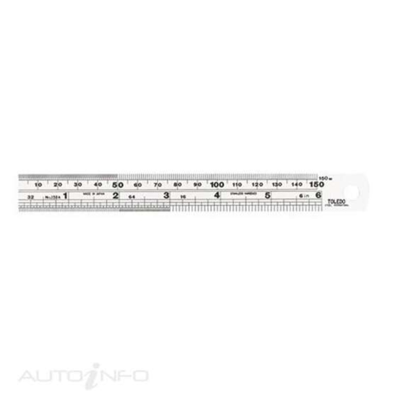 Toledo Stainless Steel Rule – 150mm – 150A6