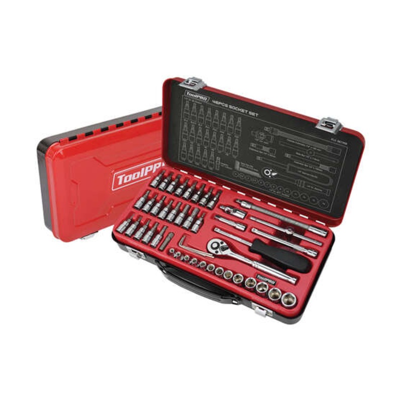 ToolPRO Socket and Bit Set 1/4″ Drive Metric/SAE 46 Piece