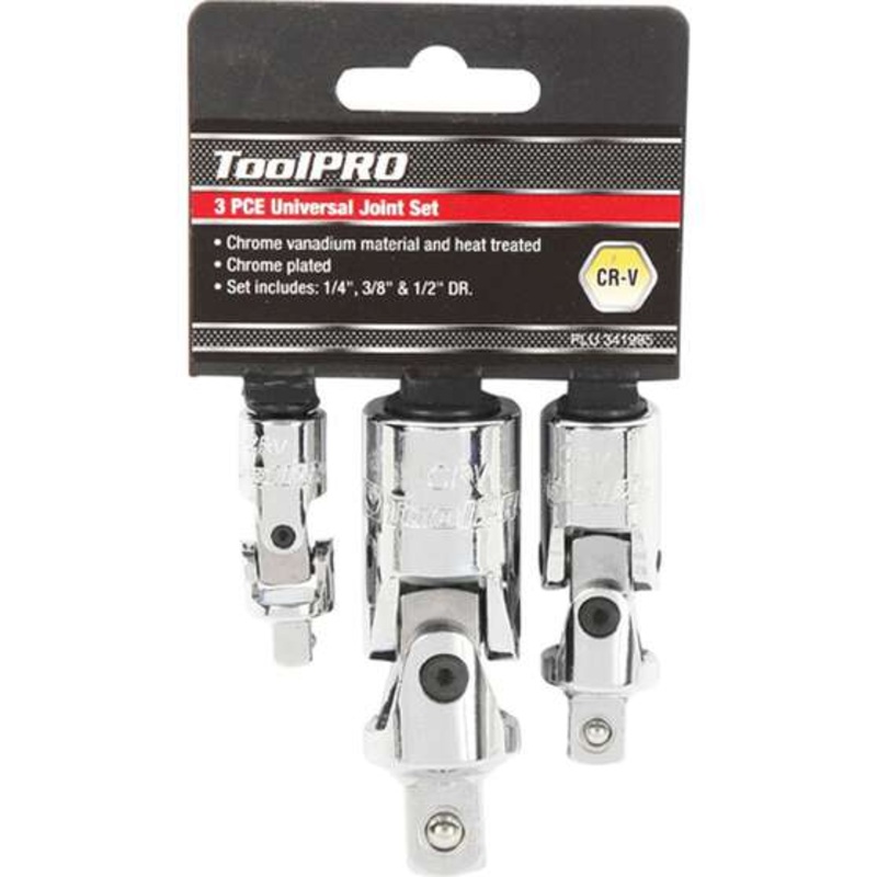 ToolPRO Universal Joint Set 1/4″ 3/8″ & 1/2″ Drive