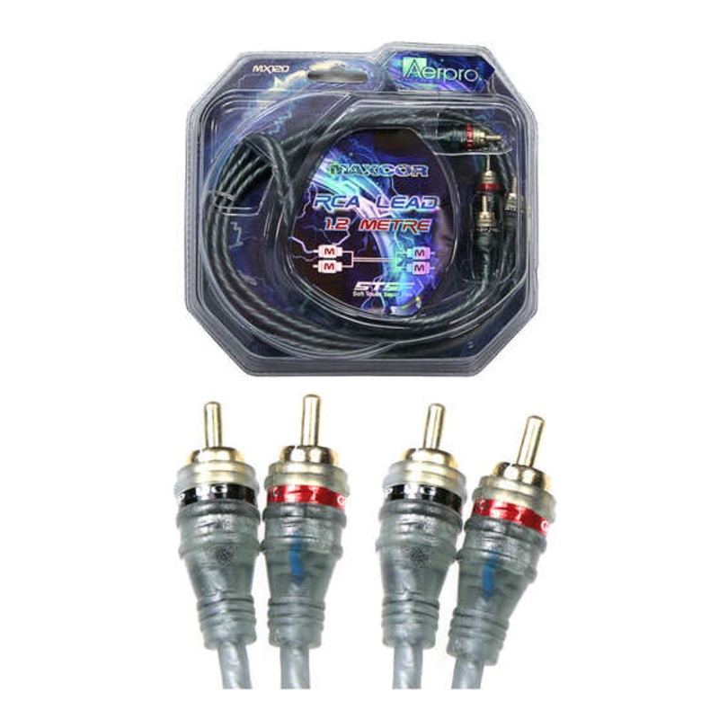 Aerpro RCA Lead 2 Male To 2 Male – Wiring Kit, 1.2m – MX120