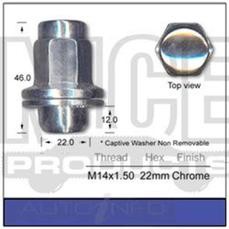 Nice Wheel Nut – Chrome, NN662C