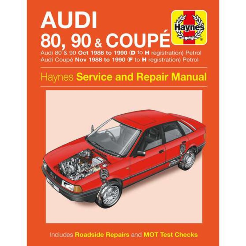 Haynes Repair Manual – Audi 80, 90 & Coupe Petrol 1986-1990, 1491