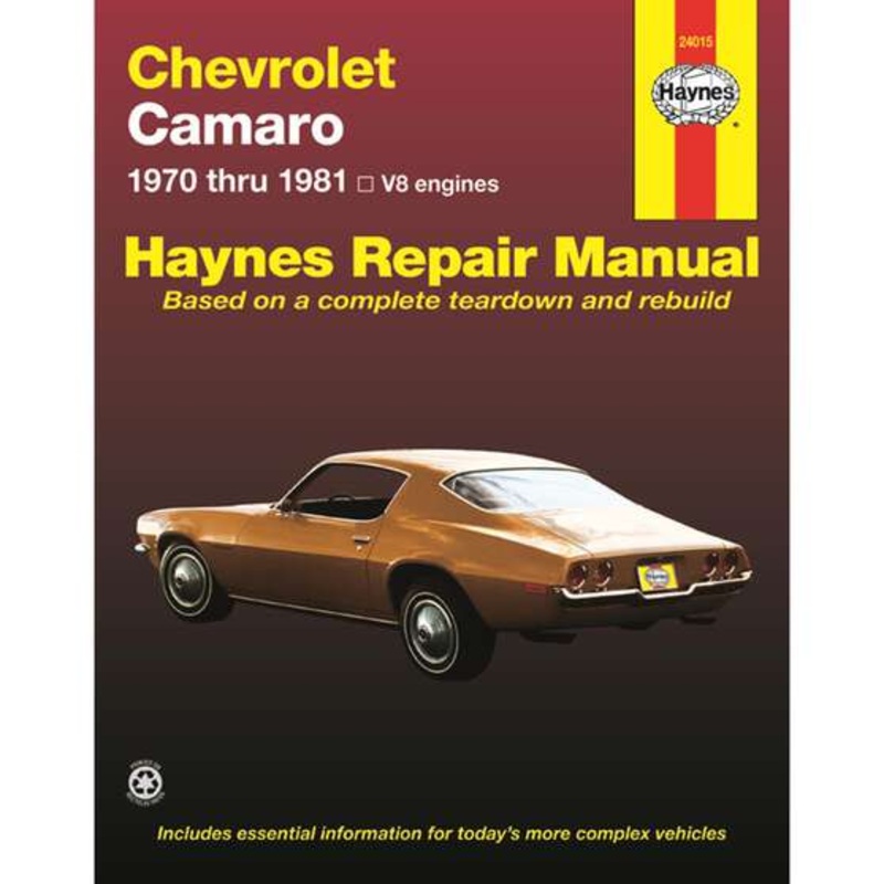 Haynes Repair Manual – Chevrolet Camaro Z28 1970-1981, 24015