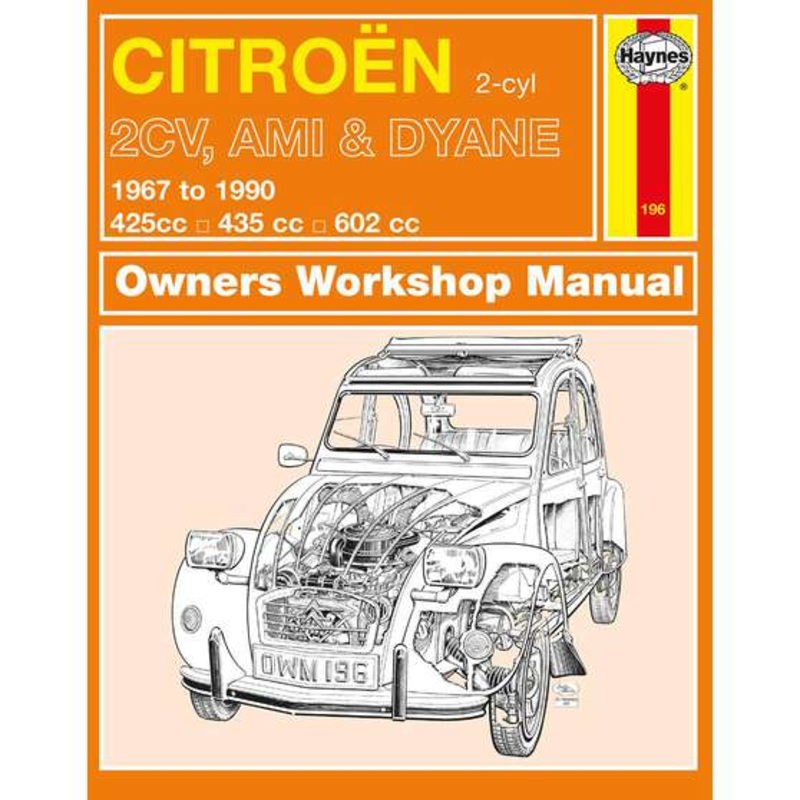 Haynes Repair Manual – Citron 2CV, AMI & Dyane 1967-1990, 196