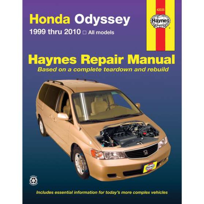 Haynes Repair Manual – Honda Odyssey 1999-2010, 42035