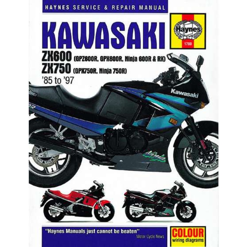 Haynes Repair Manual – Kawasaki ZX600 (GPZ600R, GPX600R, Ninja), M1780