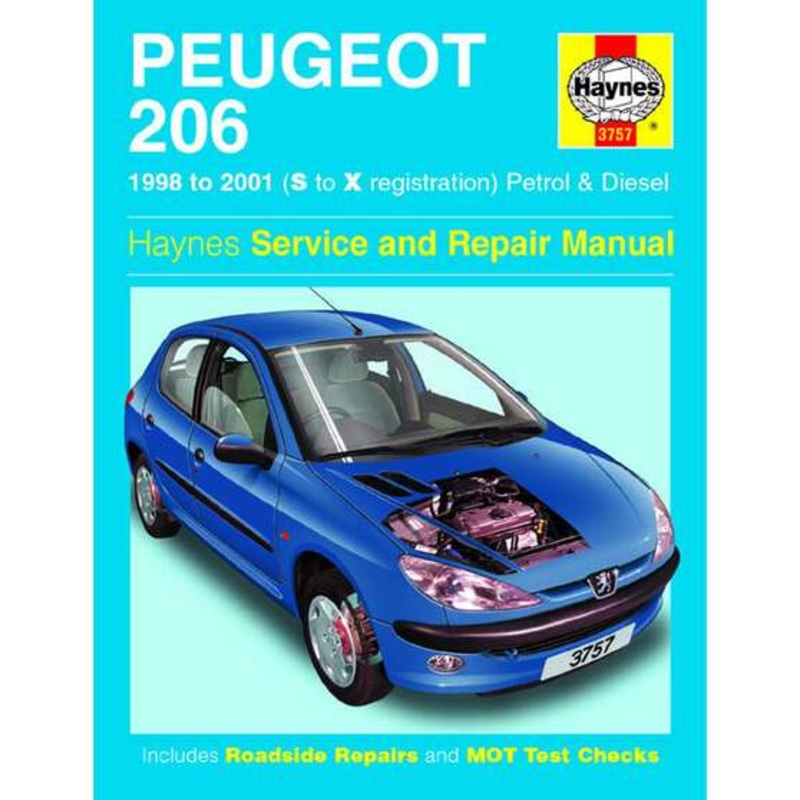 Haynes Repair Manual – Peugeot 206 1998-2001, 3757