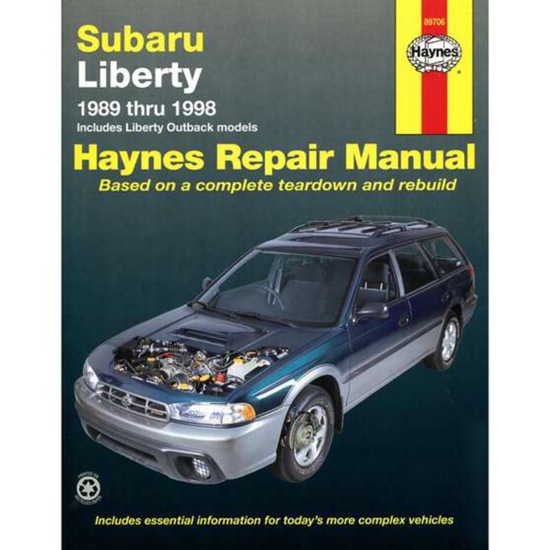 Haynes Repair Manual – Subaru Liberty, Outback 1989-1998, 89706