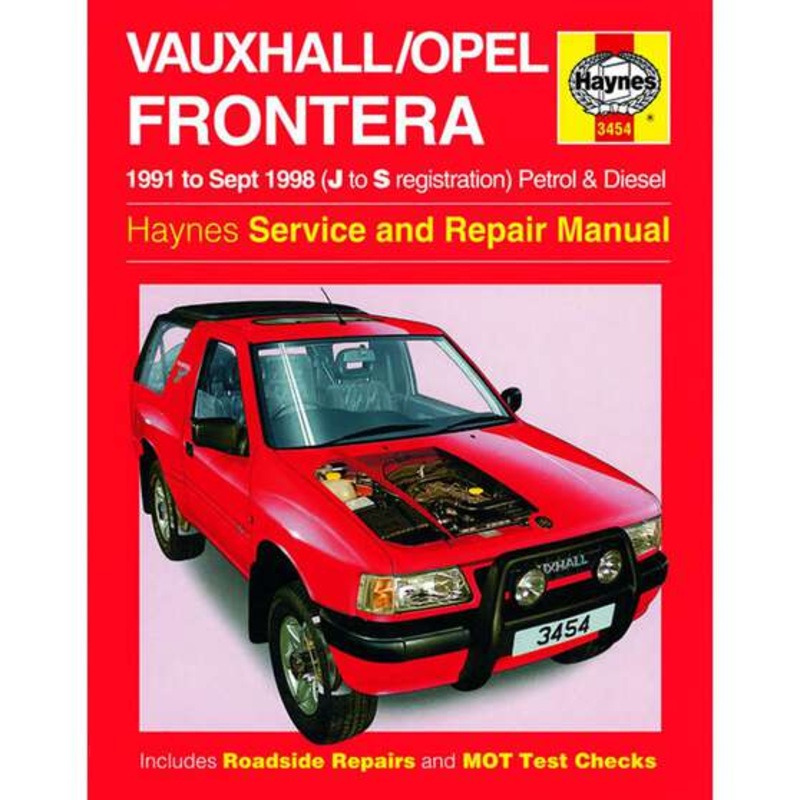 Haynes Repair Manual – Vauxhall/Opel Frontera 1991-1998, 3454