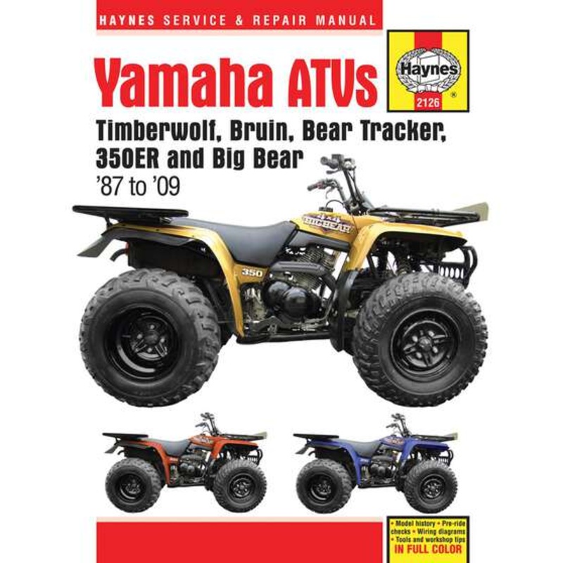 Haynes Repair Manual – Yamaha ATVS 1987 – 2009, M2126