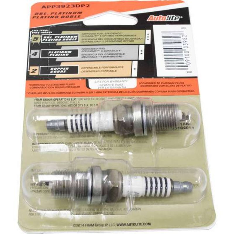 Autolite Double Platinum Spark Plug APP3923DP2 2 Pack