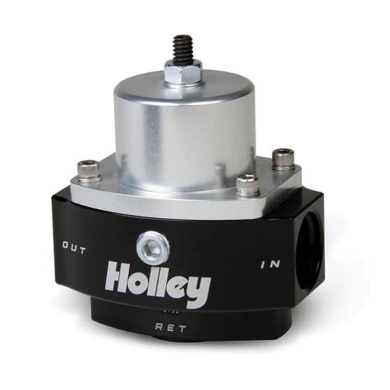 Holley Fuel Pressure Regulator Carburetted AN-10 Inlet/Outlet, AN-8 Return – 4.5 – 9 PSI, HO12-847