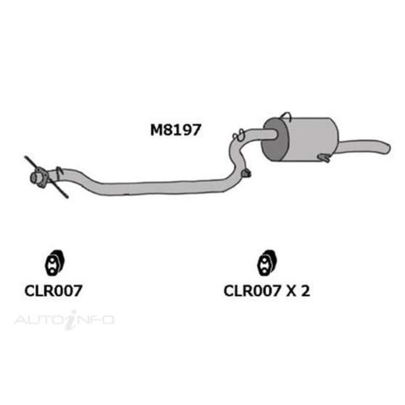 Redback Mufflers Bolt-On to suit Hyundai Excel X1    / Mt Ra Colt RM 3Dr 5Dr Htk 85 / 5Dr Htk 4Cyl 86 87 88 89 90 / 80 81 82 – M8197