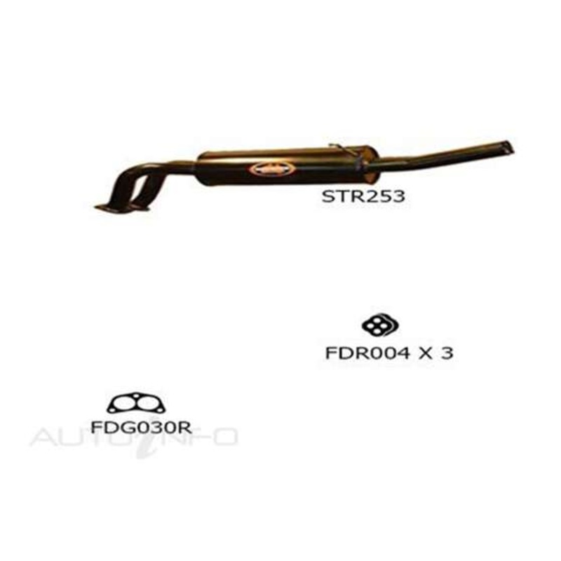 Redback Sports Pipes to suit Ford Falcon BA-BF Rtv Ute V8 Twin -Twin 21/2 Rear Muffler Megaflow – STR253