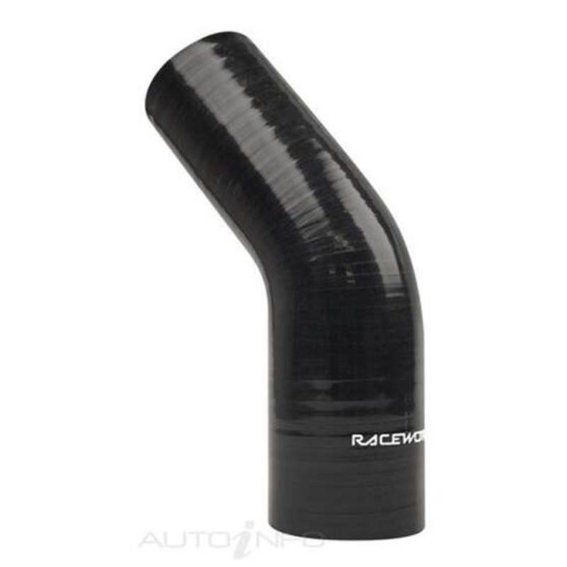 PAT Elbow Reducer Silicone Hose – Black, 45 Degree, 63 – 51mm, SHE-045-200250BK