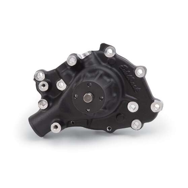 Edelbrock Water Pump – Black, Ford 302 1965 – 1968 Driver Side Inlet (Reverse Rotation), ED88413