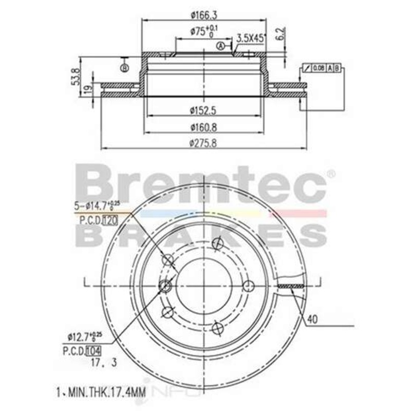 Bremtec Euro-Line GeoZinc Coated Brake Rotor – BDR10530EL