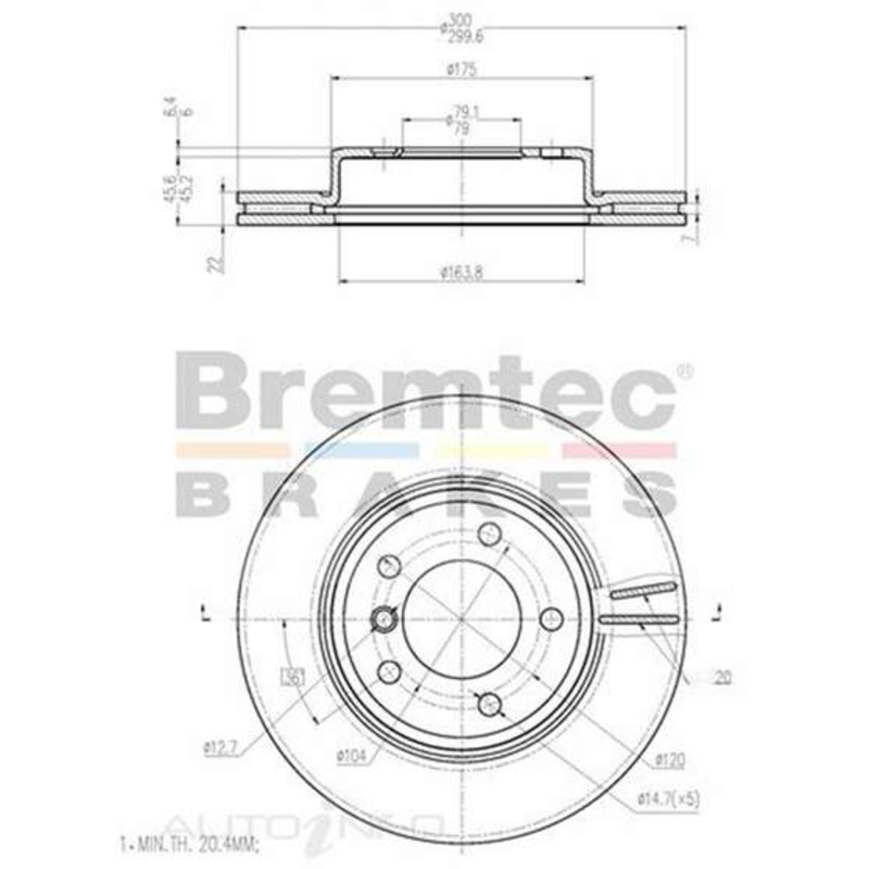 Bremtec Euro-Line GeoZinc Coated Brake Rotor – BDR13830EL