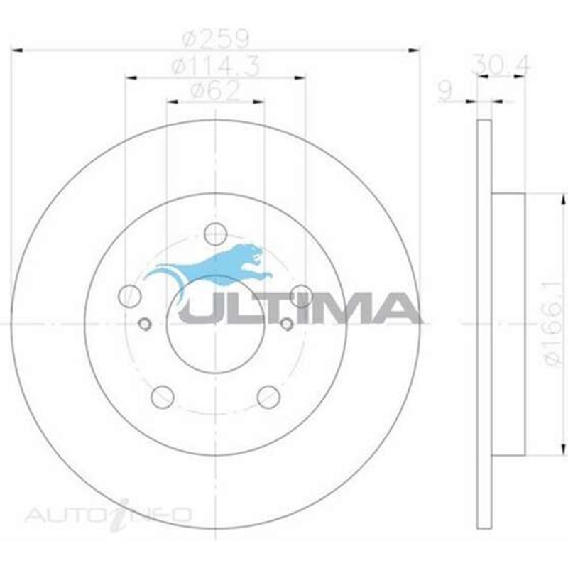 Ultima Brake Rotor – Single, AAP2743