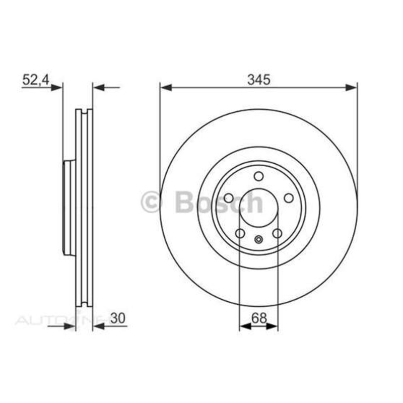 Bosch Disc Brake Rotor – Single, BD1577