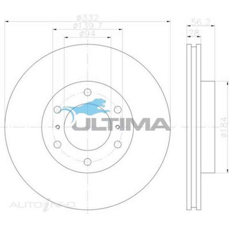 Ultima Brake Rotor – Single, AAP2216