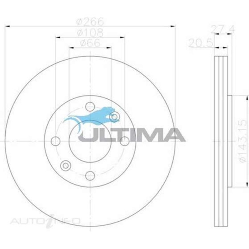 Ultima Brake Rotor – Single, AAP274