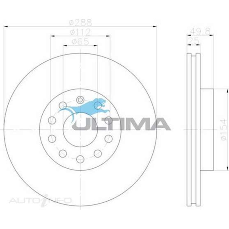 Ultima Brake Rotor – Single, AAP2810