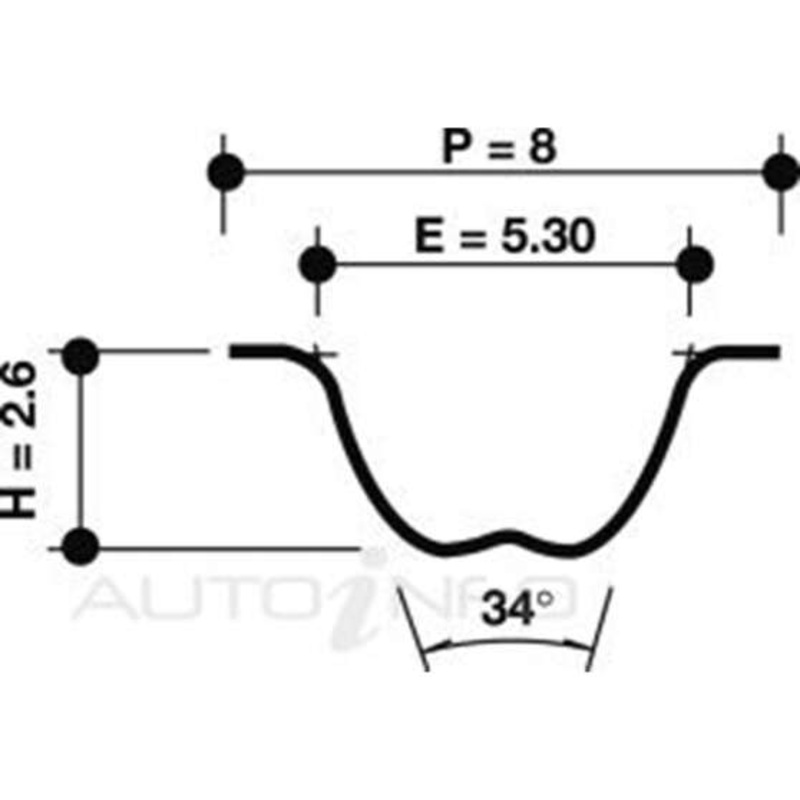 Dayco Timing Belt 124P8S220 T1096 – 94709