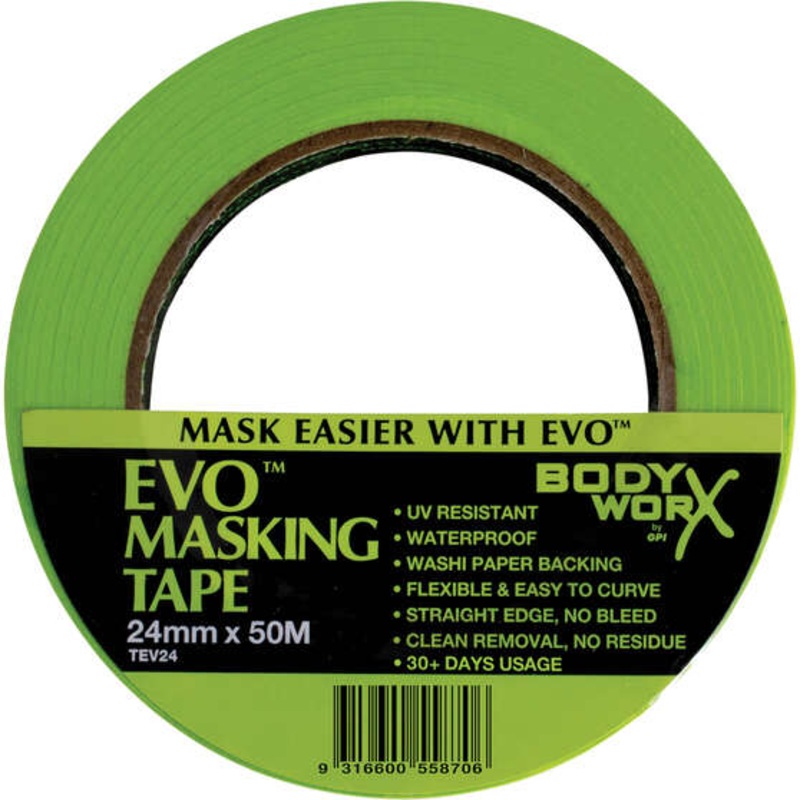 Bodyworx EVO Masking Tape – 24mm x 50m