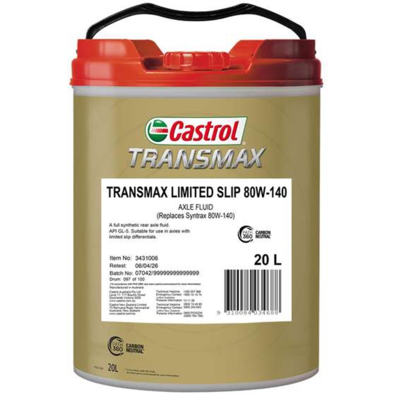 Castrol Transmax Limited Slip 80W-140 20L – 3431006