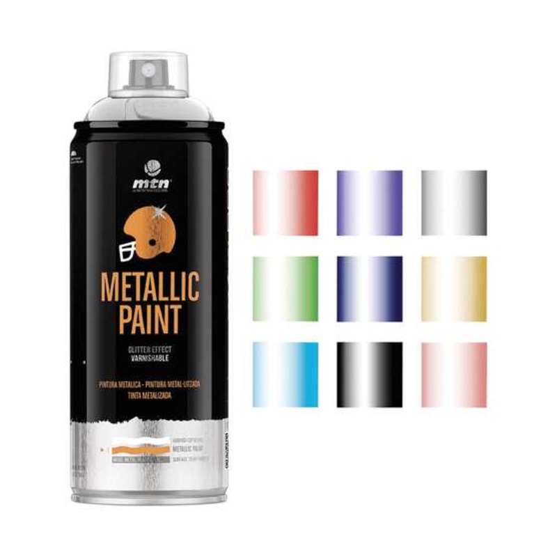 MTN Pro Metallic Aluminium Spray Paint 400mL