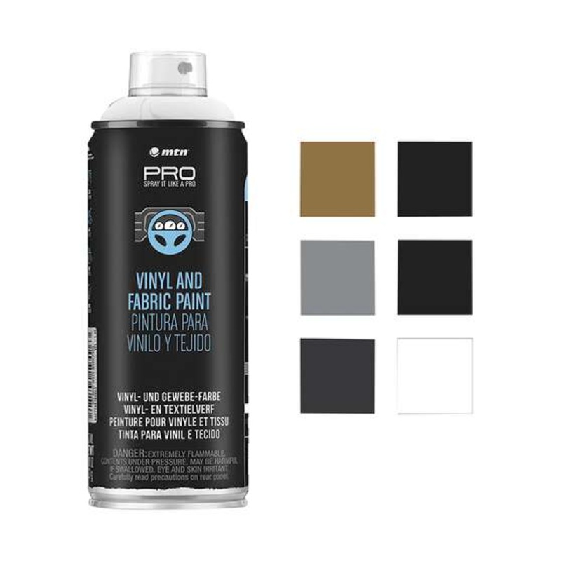 MTN PRO Vinyl & Fabric Paint White 400ml Spray Paint