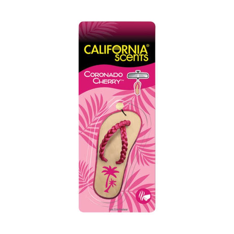 California Scents Novelty Hanging Sandal Coronado Cherry Car Air Freshener 1PK