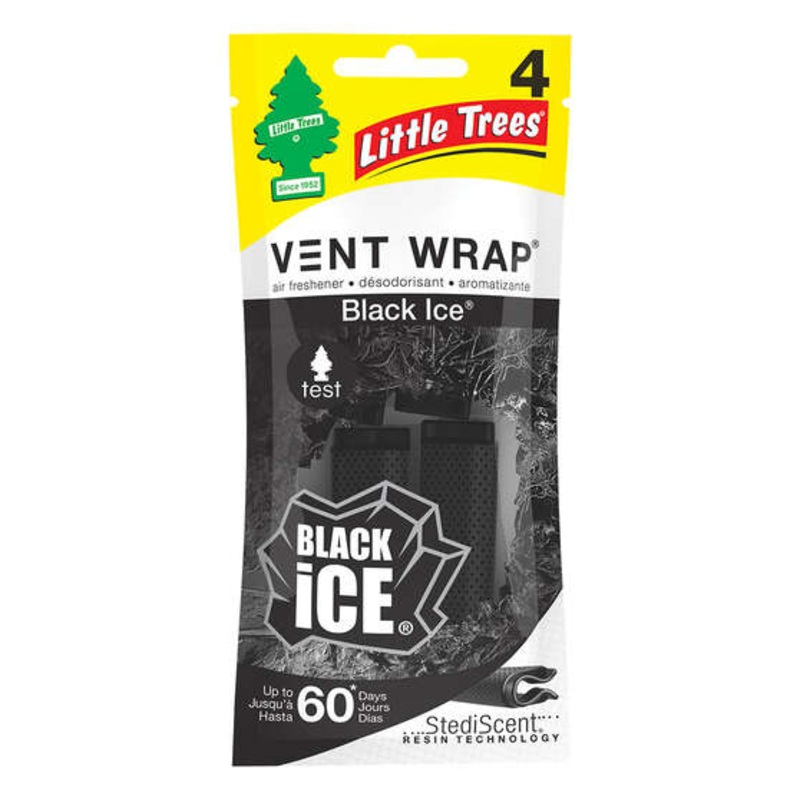 Little Trees Vent Wrap Air Freshener – Black Ice 4 Pack