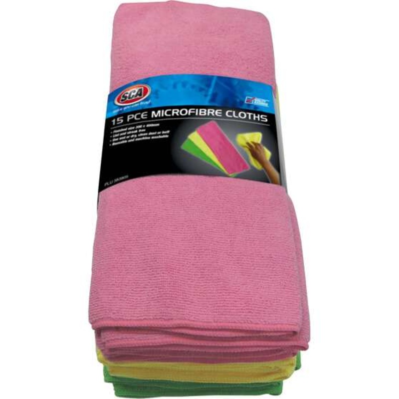 SCA Microfibre Cloths 15 Pack