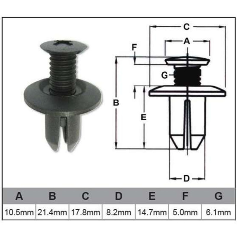 Jaylec Pkt 10 Automotive Fastener – EAF0033-10