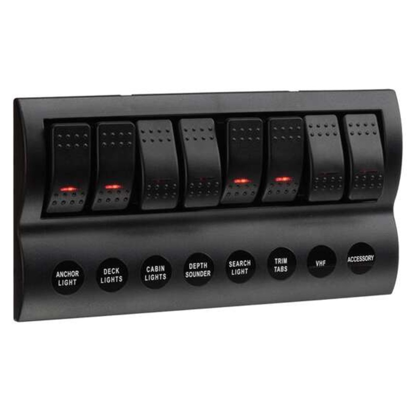 Narva 8 Way LED Switch Panel With Fuse Protection
