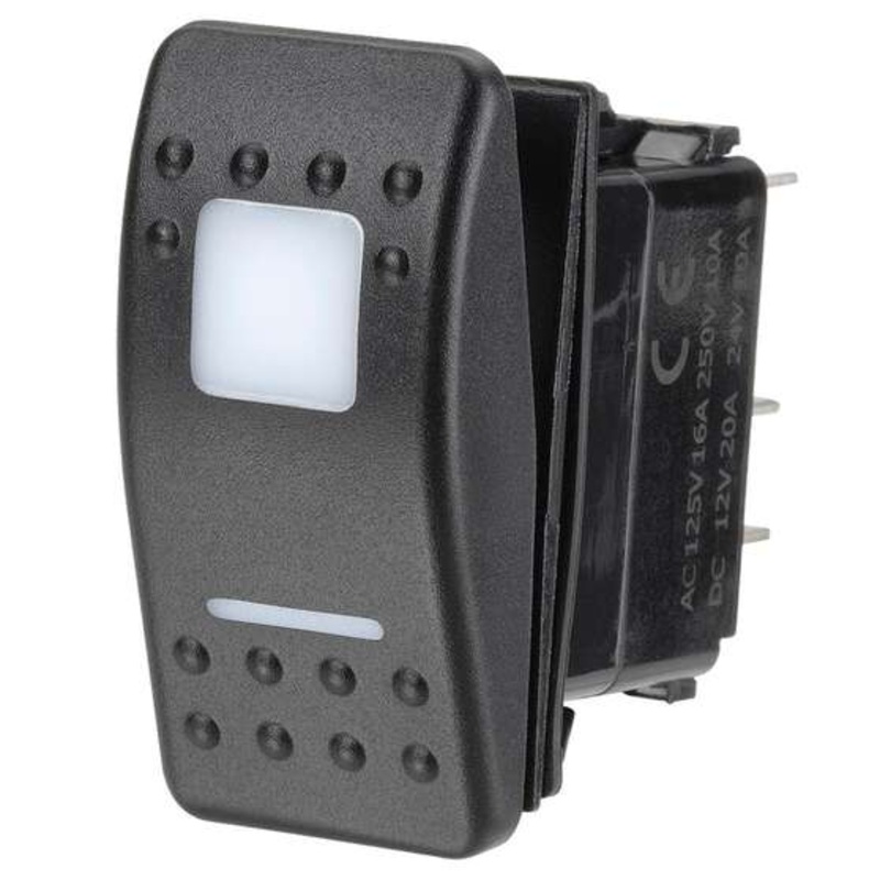 Narva Illuminated Sealed Rocker Switch – Red, 12/24V