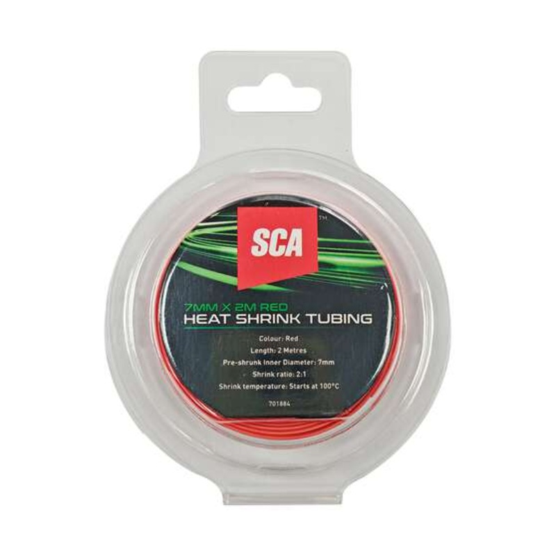 SCA Heat Shrink Tubing 7mm x 2m – Red