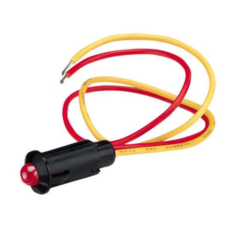 Narva Chrome Pilot Lamp – Red, 24V