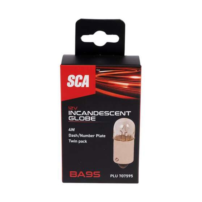 SCA Incandescent Globe – T8.5 12V 4W – 2 Pack