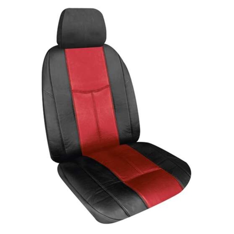 Sperling Empire Leather Look Seat Covers – Red, Front – CX007.102C TMEMPRED